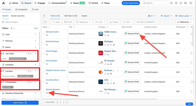 Apollo sales engagement platform showing prospect data, outreach tools, and engagement tracking interface