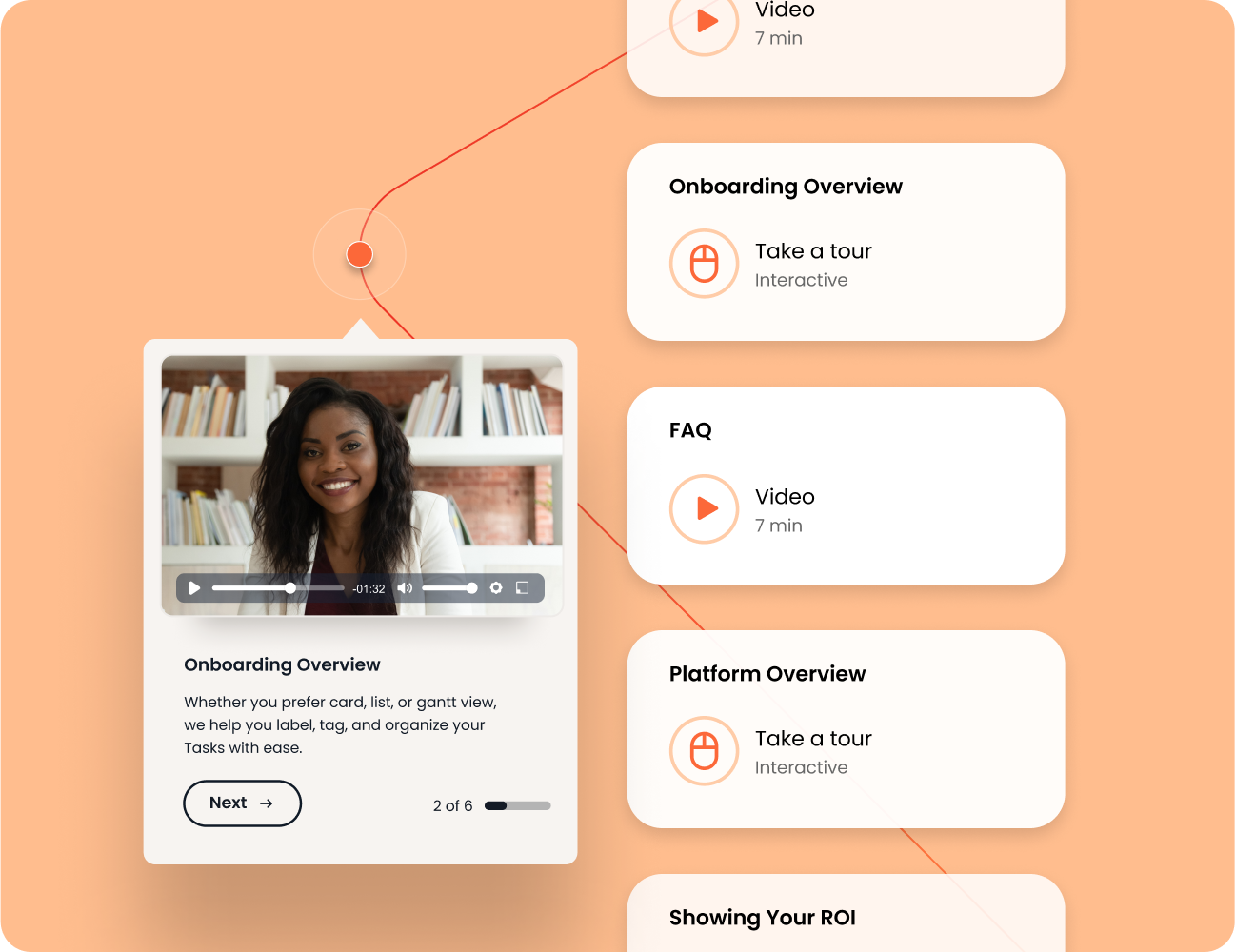 services-over-orange-background