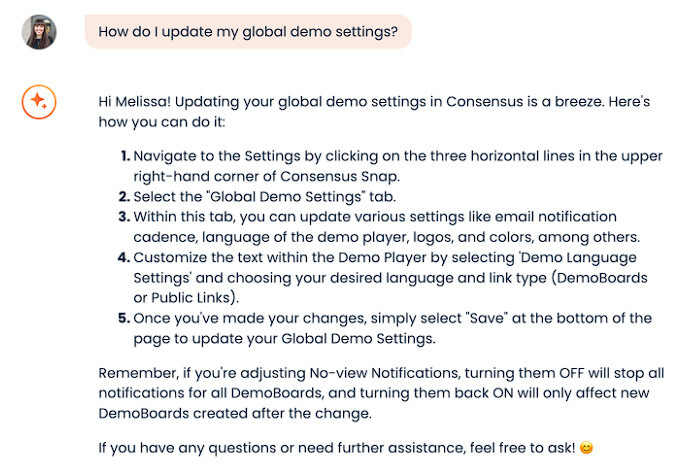 consensus demo update procedure