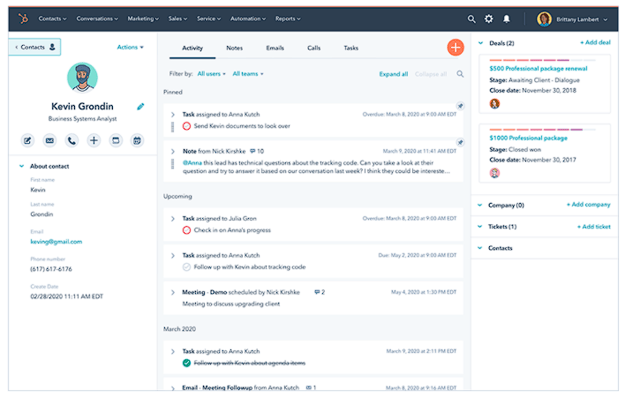 Hubspot sales crm
