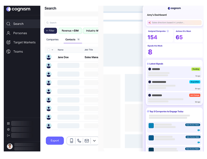 cognism dashboard