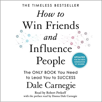 The audiobook cover art for "How to Win Friends and Influence People" is specifically designed to attract sales reps and anyone interested in sales books. Carefully picked visuals and designs perfectly capture the