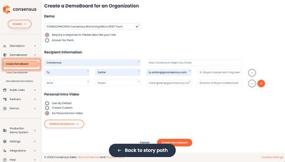 consensus demo dashboard