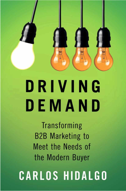 A book cover featuring a row of light bulbs that embodies the concept of "demand generation.