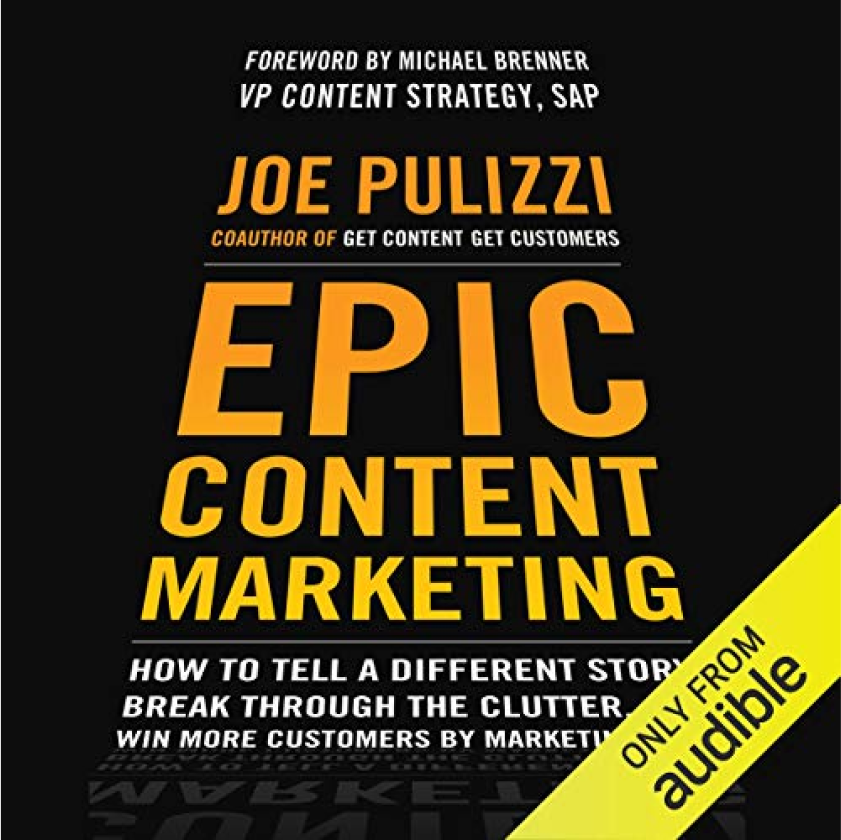 Epic content marketing reading list cover art.