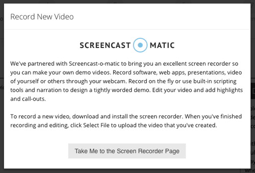 screencastomatic record demo integration consensus