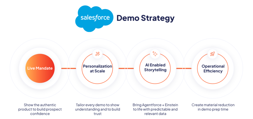 Diagram of the Salesforce Demo Strategy with description