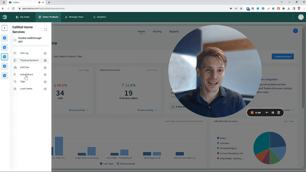 Testbox dashboard from site