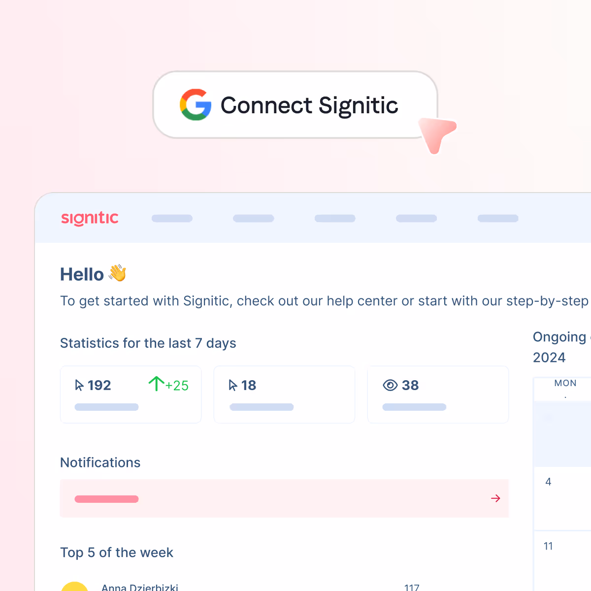 Signitic dashboard