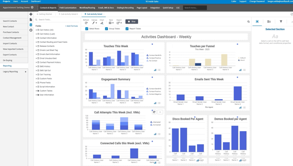 Vanillasoft dashboard