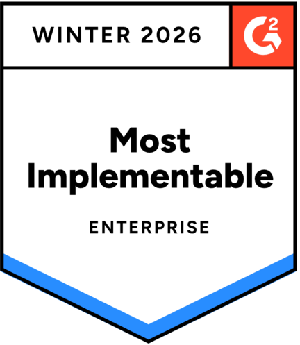 G2 Most Implementable, Enterprise, Winter 2026