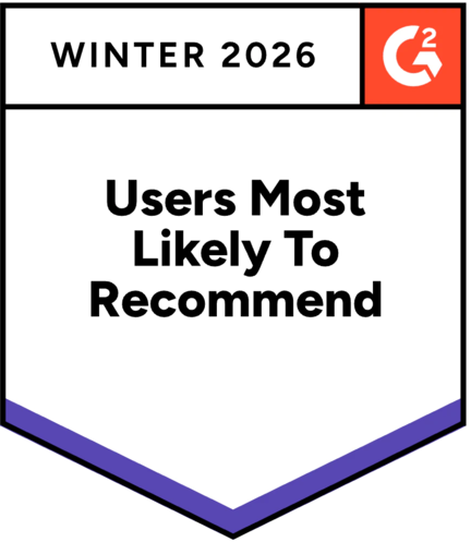 G2 Users Most Likely To Recommend, Winter 2026
