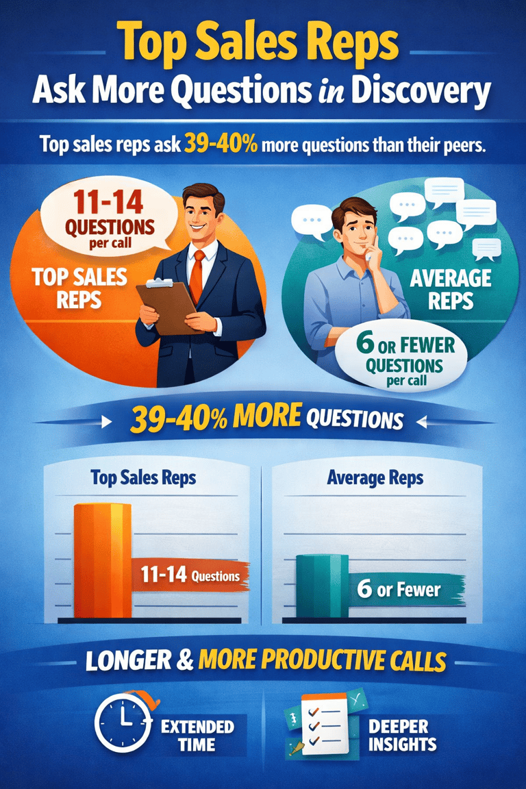 Top 10 questions to refine a rep's sales pitch for different stakeholders
