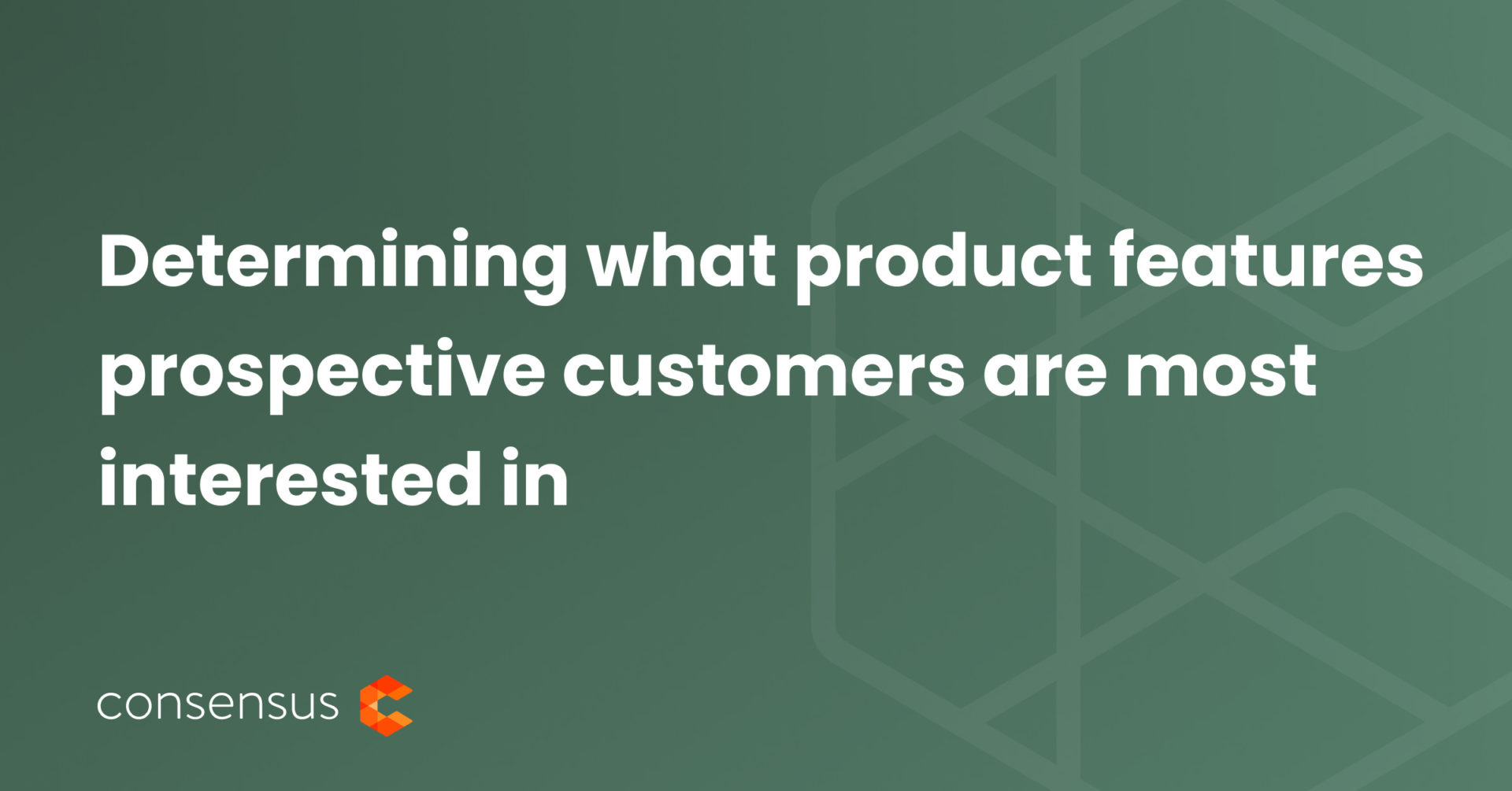 Determining what product features prospective customer are most interested in