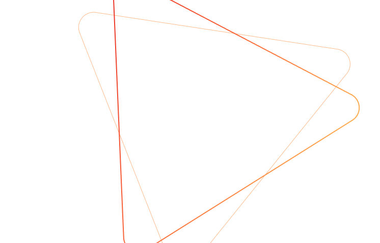 Three intersecting curved orange and red lines form an abstract triangular shape against a black background, making it ideal for a striking homepage visual. Consensus