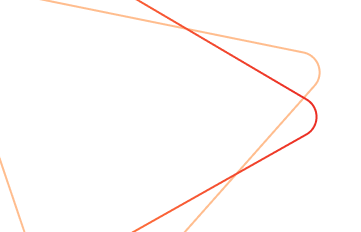Two intersecting, curved lines in orange and red on a black background form abstract, geometric shapes with rounded corners—an eye-catching design for the New Homepage. Consensus
